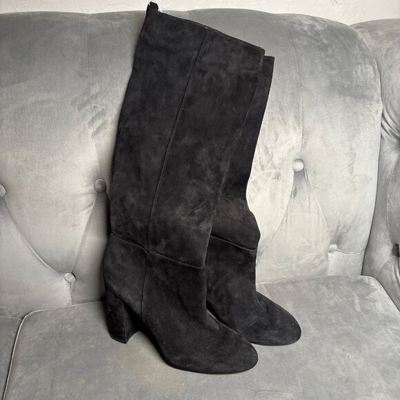 Sam Edelman Black Suede Knee High Block Heel Boots – Women’s Size 8.5 - Picture 5 of 10